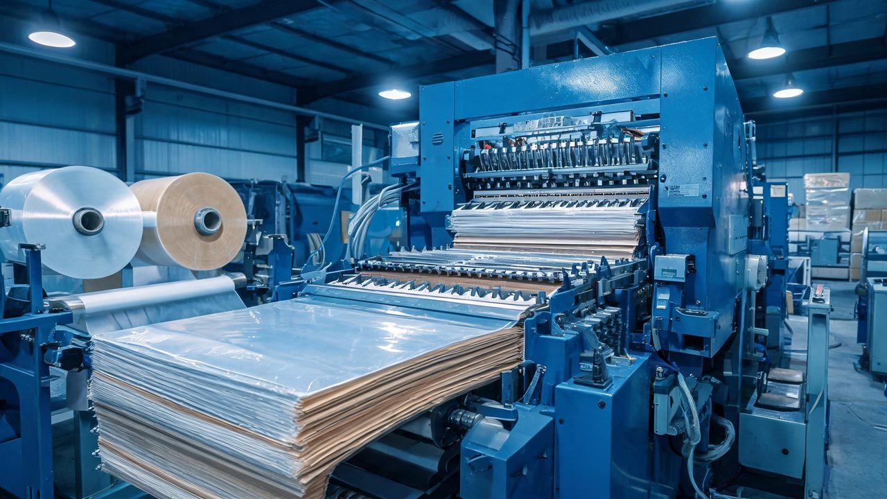 Precision die-cutting machine converting adhesive tape layers